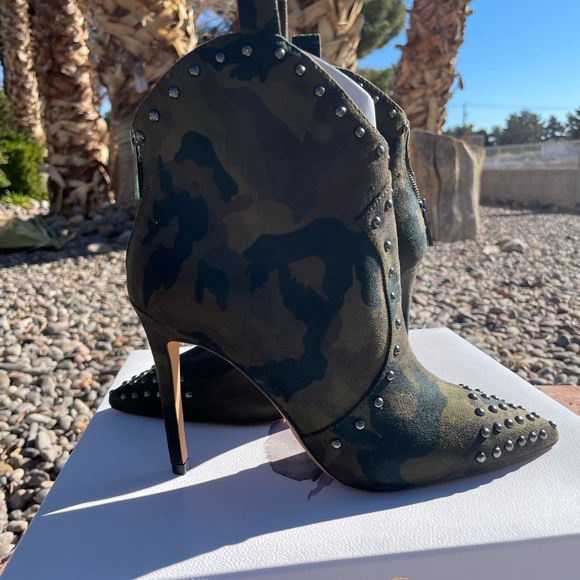 Jessica Simpson Shoes - Pixillez3 Camo Studded Detail Western Booties by Jessica Simpson